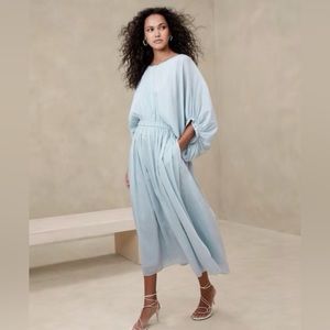 BANANA REPUBLIC ELIANA COTTON-SILK DRESS